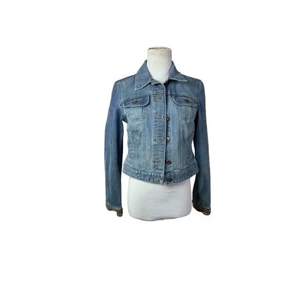 INC International Concepts Denim Jacket. Sz S. I Can Bling It! - Picture 1 of 4
